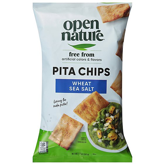 slide 1 of 1, Open Nature Pita Chips Wheat With Sea Salt - 7.3 Oz, 7.3 oz
