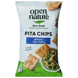 Open Nature Pita Chips Wheat With Sea Salt - 7.3 Oz