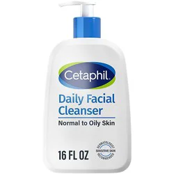 Cetaphil Daily Facial Cleanser Combination To Oily Sensitive Skin - 16 Fl. Oz.