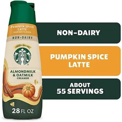 Starbucks Pumpkin Spice Flavored Almondmilk & Oatmilk Non Dairy Liquid Coffee Creamer - 28 Fl. Oz.