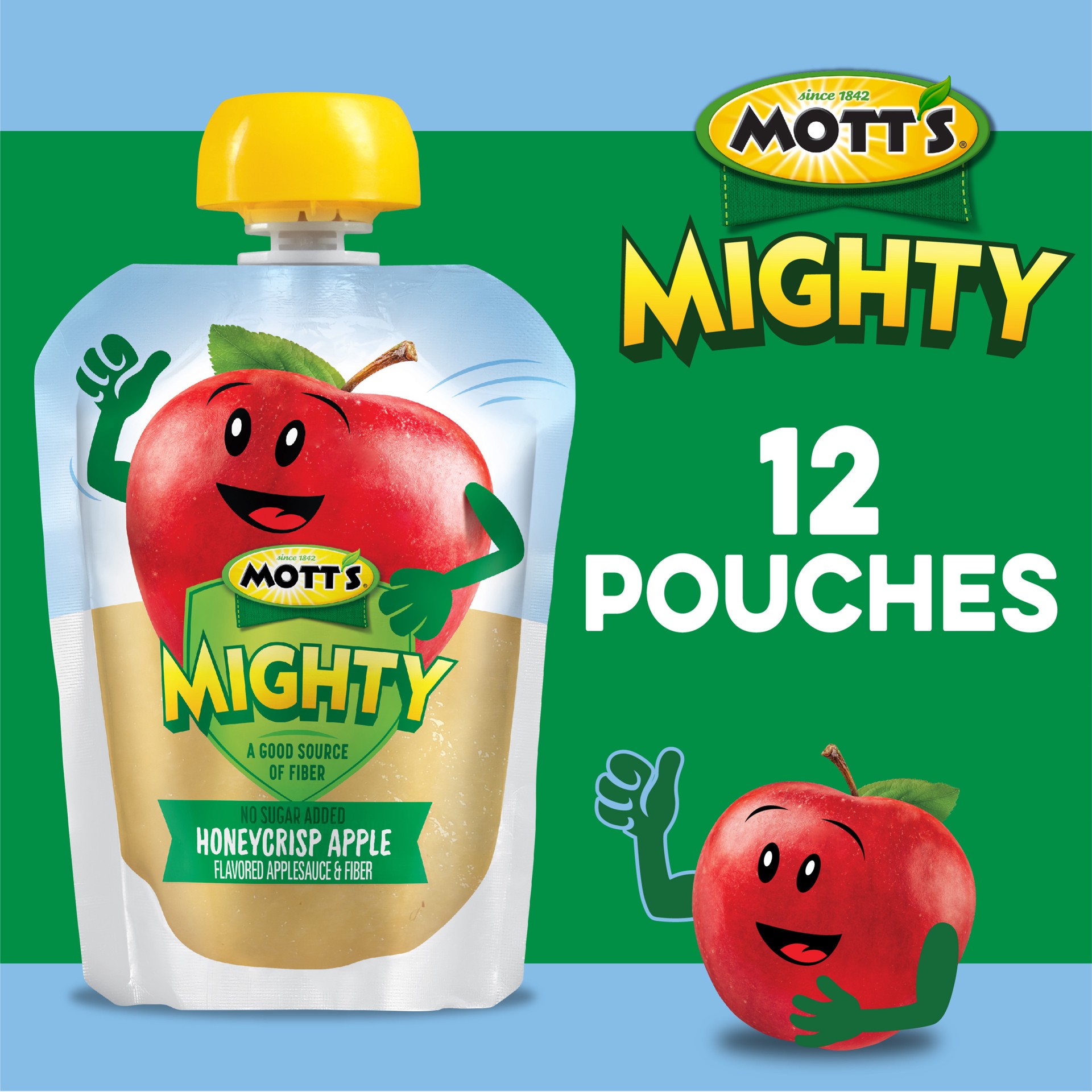 slide 7 of 7, Mott's Mighty Honeycrisp Apple Applesauce Clear Pouches- 12-3.2 Oz, 12 ct