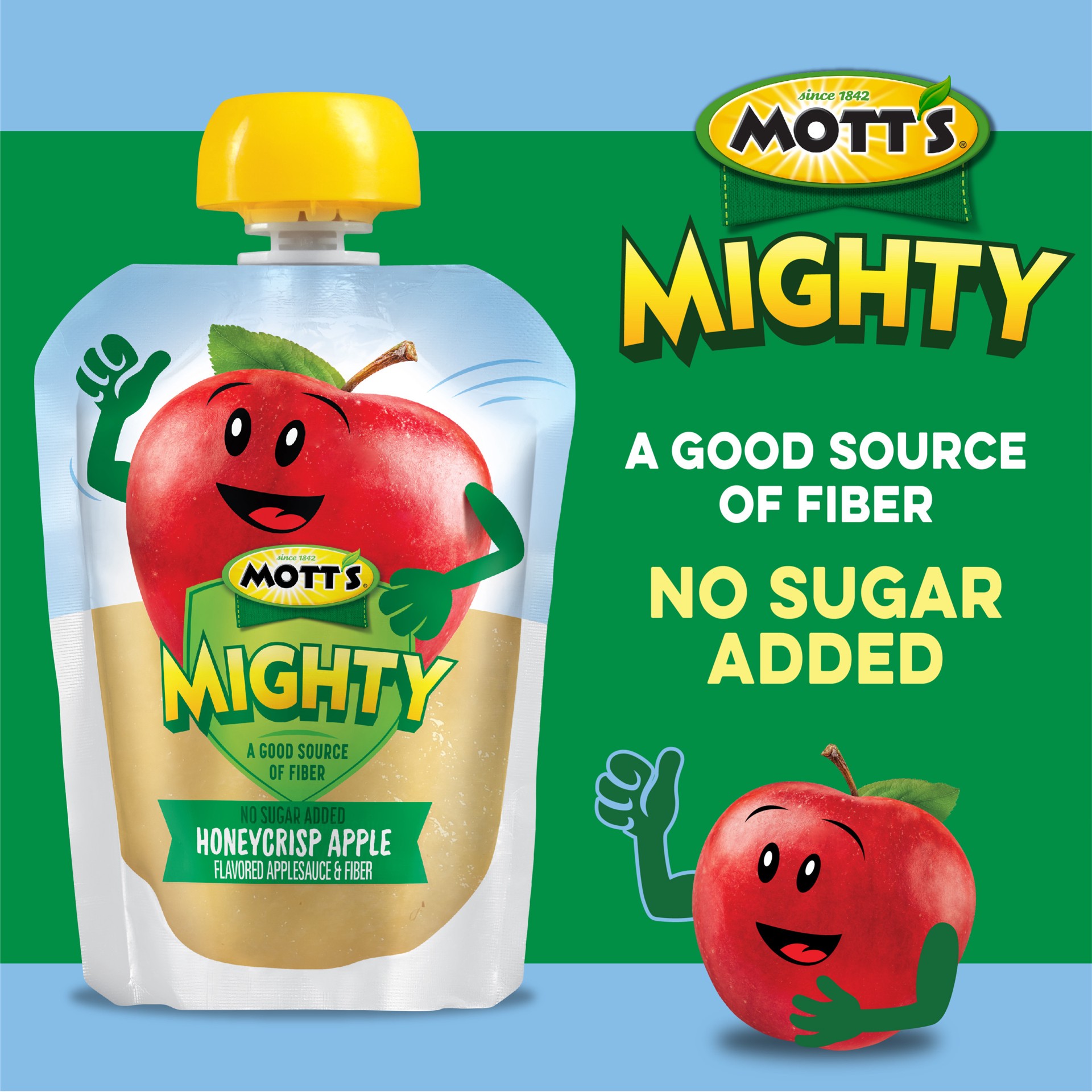 slide 6 of 7, Mott's Mighty Honeycrisp Apple Applesauce Clear Pouches- 12-3.2 Oz, 12 ct