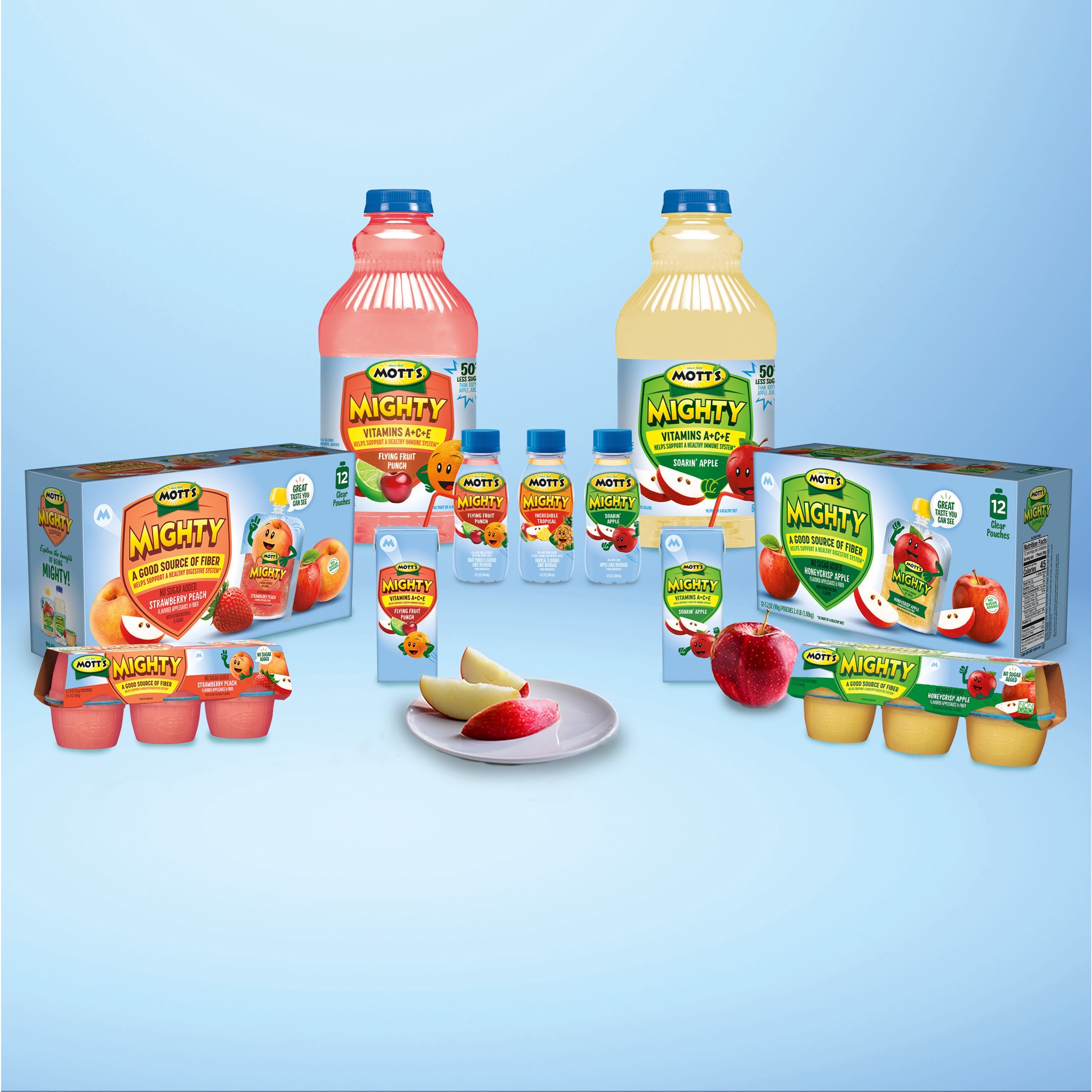 slide 4 of 7, Mott's Mighty Honeycrisp Apple Applesauce Clear Pouches- 12-3.2 Oz, 12 ct