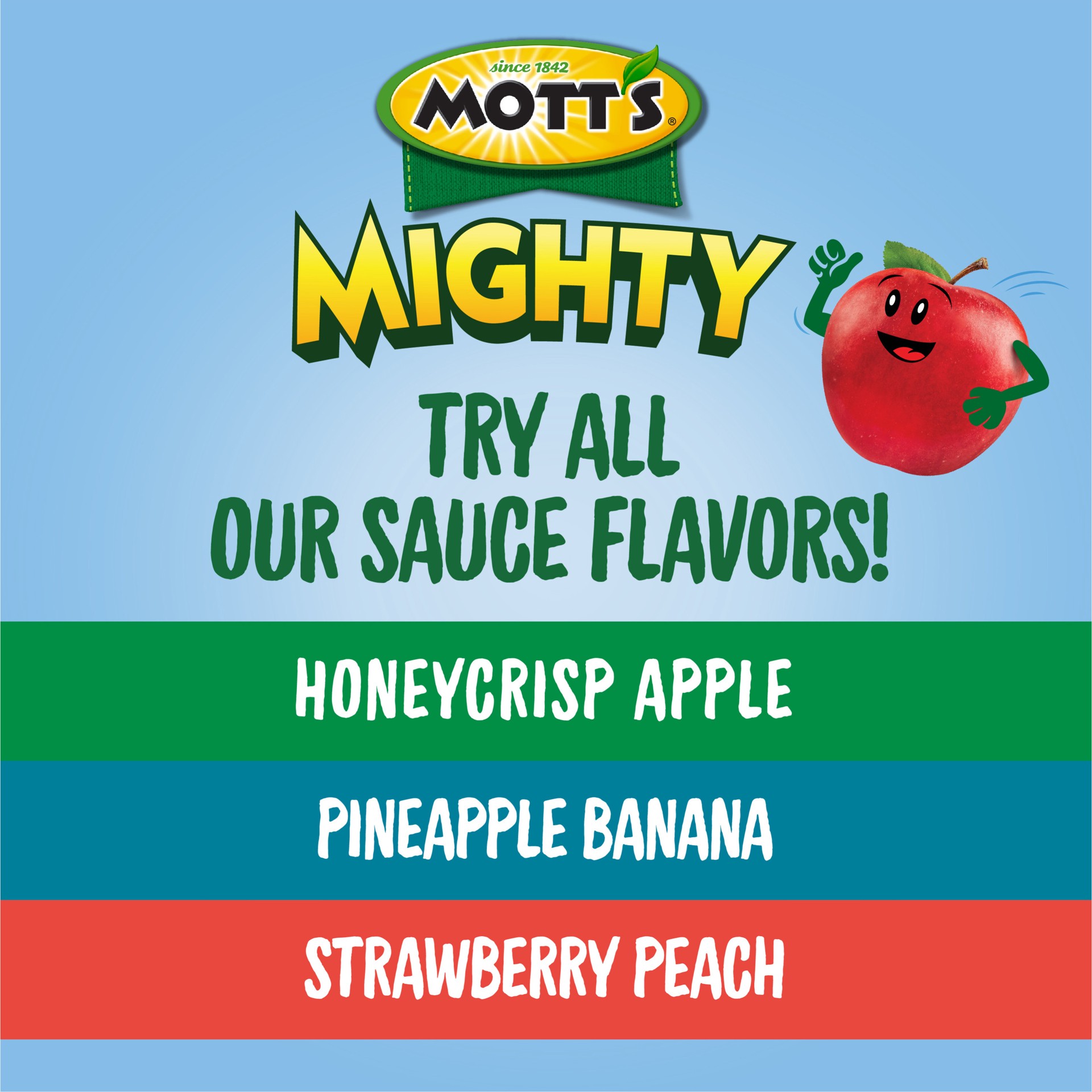 slide 3 of 7, Mott's Mighty Honeycrisp Apple Applesauce Clear Pouches- 12-3.2 Oz, 12 ct