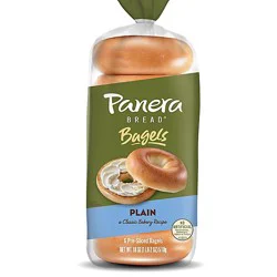 Panera Bread Plain Bagels - 18 Oz