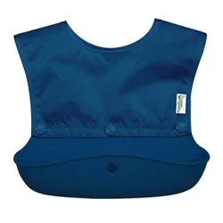 Snap & Go Silicone Food-Catcher Bib-Navy - Ea