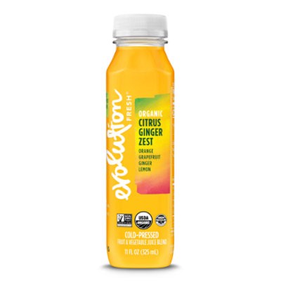 slide 1 of 1, Evolution Fresh Organic Citrus Ginger Zest Cold Pressed Fruit & Vegetable Juice Blend - 11 Fl. Oz., 11 fl oz