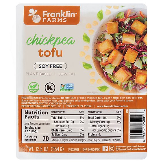 slide 1 of 1, Franklin Farms Tofu Chickpea - 12.5 Oz, 12.5 oz