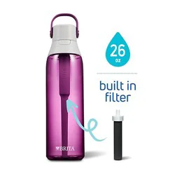 Brita Orchid Color Water Bottle With Filter Premium Filtered Water Bottle - 26 Oz
