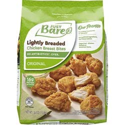 Just Bare Fully Cooked Lightly Breaded Chicken Breast Bites - 24 Oz