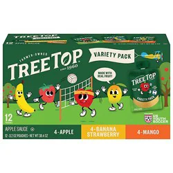 Tree Top Variety Pack Apple/banana Strawberry/mango Applesauce Pouch - 12-3.2 Oz