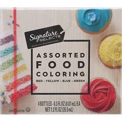 Signature Select Assorted Food Coloring - 1.2 Fz