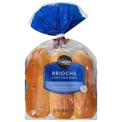 Signature Select Brioche Hot Dog Buns 9.52 Oz - 6 Count