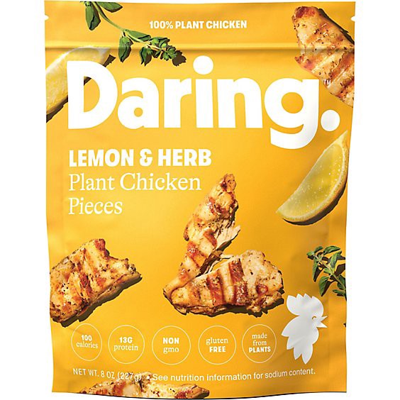 slide 1 of 1, Daring Lemon Herb Plant Based Chicken - 8 Oz, 8 oz