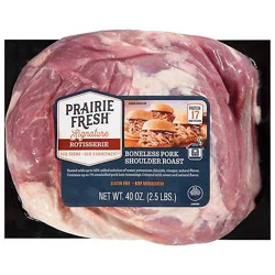 Prairie Fresh Boneless Roast Pork Shoulder With Rotisserie Seasoning - 40 Oz