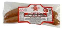 Best Stop Cajun Food Pepper Jack Smoked Pork Sausage - 14 Oz