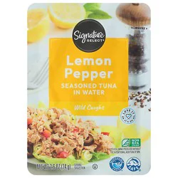 Signature Select Lemon Pepper Tuna In Water Pouch - 2.6 Oz