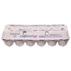 Lucerne Eggs Cage Free Brown Jumbo Grade A - 12 Ct