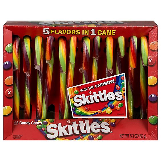slide 1 of 1, Skittles Canes 5 Flavor - 5.3 Oz, 5.3 oz