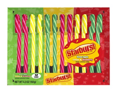 slide 1 of 1, Starburst Canes 3 Flavor - 5.3 Oz, 5.3 oz