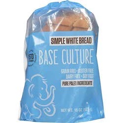Base Culture Bread White Frozen - 15 Oz