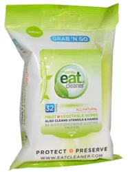 Eatcleaner Grab 'n Go Fruit And Vegetable Wipes - 32 Count
