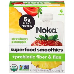 Noka Smoothie Strawberry Pineapple - 4 Ct