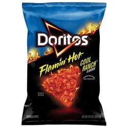 Doritos Tortilla Chips Flamin Hot Cool Ranch 9 1/4 Oz - 9.25 Oz