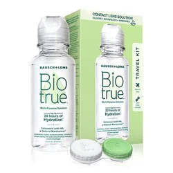 Biotrue Multi-Purpose Contact Lens Solution Travel Pack With Contact Lens Case - 2 Fl. Oz.