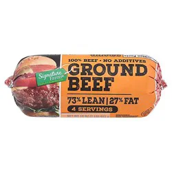 Signature Select 73% Lean 27% Fat Chub Ground Beef - 16 Oz