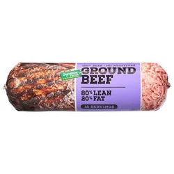 Signature Select Ground Beef 80% Lean 20% Fat Chub 3 Lb - 48 Oz
