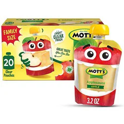 Mott's Clear Pouches Applesauce Family Size - 20-3.2 Oz