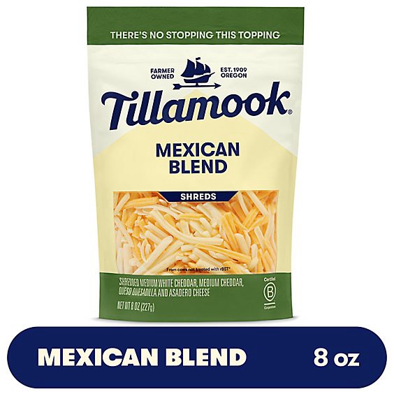 slide 1 of 1, Tillamook Farmstyle Fine Cut Mexican Blend Shredded Cheese - 8 Oz, 8 oz