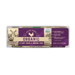 Dutch Farms Medium Organic Brown Eggs - 12 Count