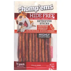 Chomp Ems Hide Free Peanut Butter Sticks - 10 Ct