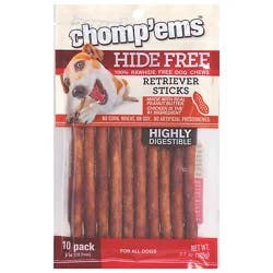 Chomp Ems Hide Free Peanut Butter Sticks - 10 Ct