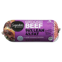 Signature Select 96% Lean 4% Fat Chub Ground Beef - 16 Oz