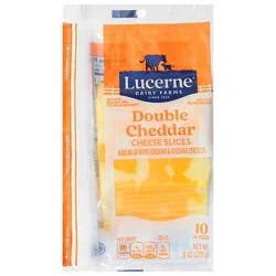 Lucerne Cheese Double Cheddar Sliced - 8 Oz