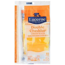 Lucerne Cheese Double Cheddar Sliced - 8 Oz