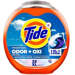 Tide Liquid Power Pods Odor + Pacs 25 Count - Each