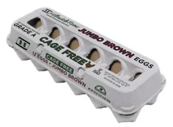 Hillandale Eggs Jumbo Brown Cage Free - 12 Ct