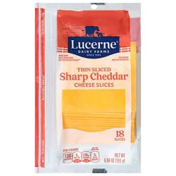 Lucerne Cheese Sharp Cheddar Thin Slices - 6.84 Oz