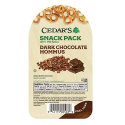 Cedars Drk Choc Hommus W/ Pretzels - 3.5 Oz