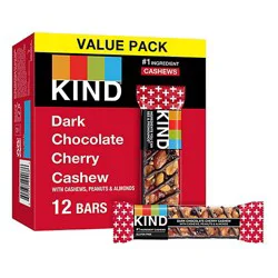 Kind Dark Cherry Cashew Gluten Free Snack Bars Value Pack - 12-1.4 Oz