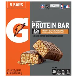 Gatorade Whey Protein Bar Peanut Butter Chocolate Multipack - 6-2.8 Oz