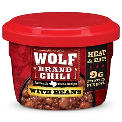 Wolf Brand Chili With Beans Microwavable Bowl - 7.25 Oz