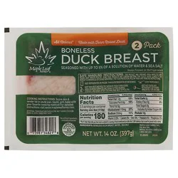 All Natural Boneless Duck Breast 2-Pack, Frozen, 14 Oz - 14 Oz