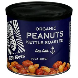 Cbs Nuts Sea Salt Kettle Roasted Peanuts Can - 14 Oz