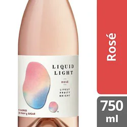 Liquid Light Rose Wine Bottle - 750 Ml