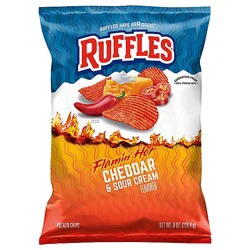 Ruffles Potato Chips Flamin' Hot Cheddar - 8 Oz